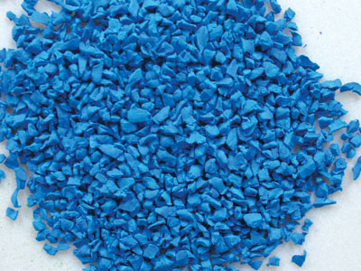 浅兰色橡胶颗粒