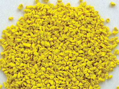 硫磺色橡胶颗粒