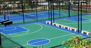 塑胶跑道_硅PU球场材料厂家_丙烯酸球场施工_塑胶篮造价—广东德朝体育设施有限公司(图1)