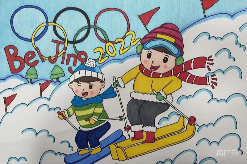 奥利给！杭州幼儿教师手绘漫画为“北京冬奥”添光彩(图1)