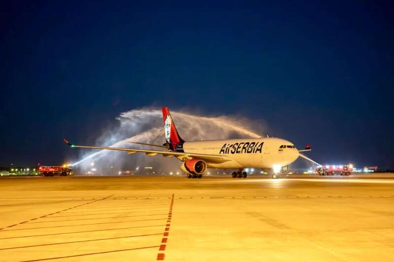 广州国际航线“上新”！塞尔维亚航空“贝尔格莱德—广州”航线首航(图2)