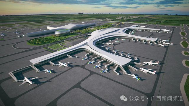 南宁吴圩机场T3航站楼封顶！将建双层观景平台供旅客全景观赏飞机起降(图3)