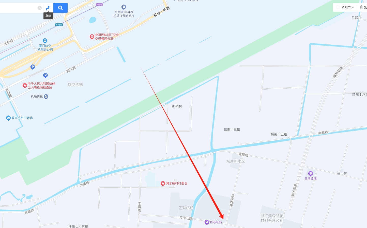 杭州机场南跑道围界外发生火情记者多方核实：拍摄视角缘故实为瓜沥镇一企业(图3)