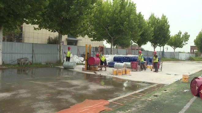 跑道翻新食堂重建宿城区25所学校加紧“焕新”迎开学(图3)